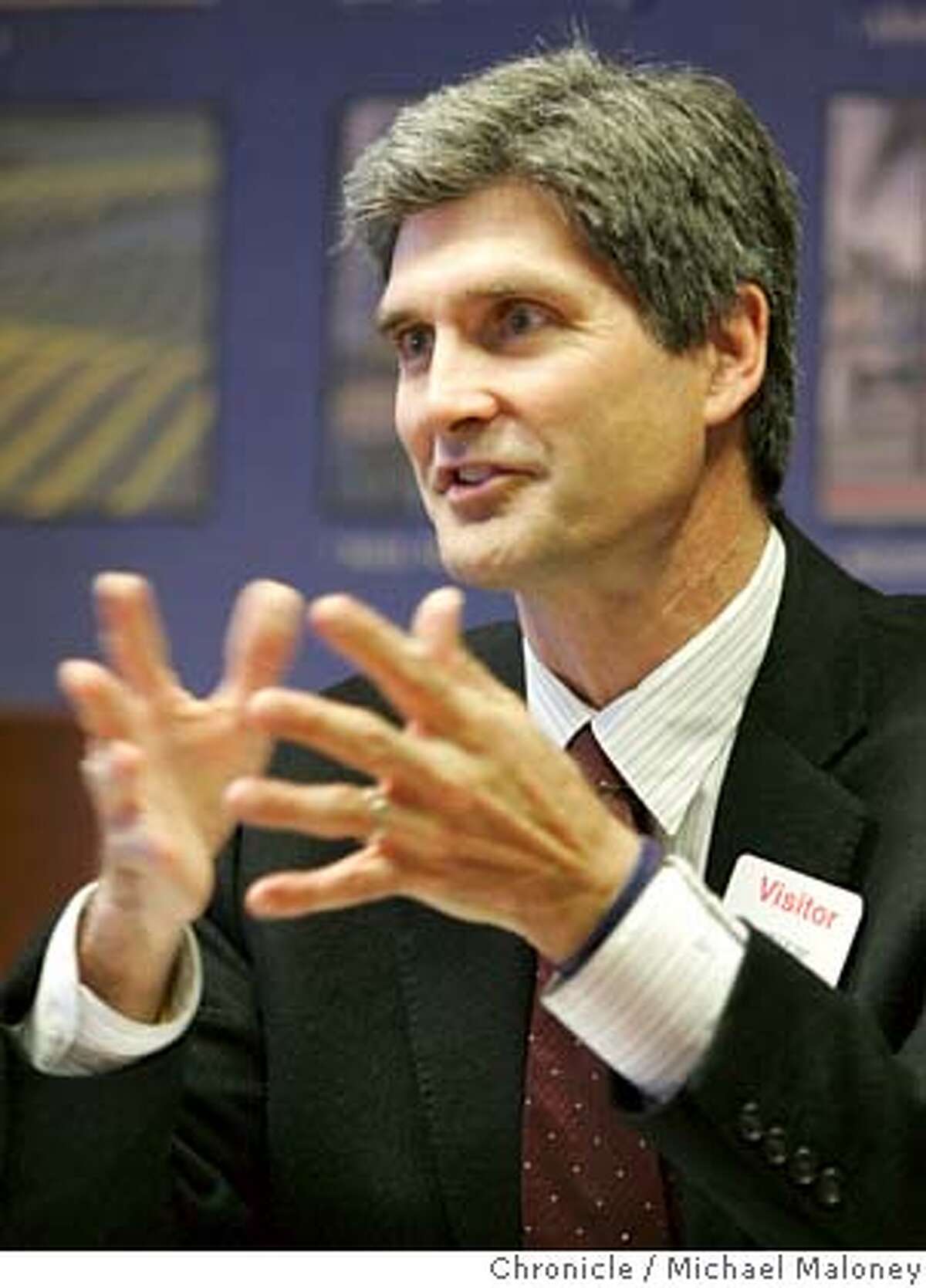 Carl Guardino, president and CEO of the Silicon Valley Leadership Group talks with the Chronicle business reporters at the Chronicle offices on Thursday, April 19, 2007. Photo by Michael Maloney / San Francisco Chronicle *** Carl Guardino Ran on: 05-13-2007 Carl Guardino and San Joses then-mayor, Ron Gonzalez (left), appear at a 2005 legislative meeting in Sacramento. Guardino and legislators often discuss the Silicon Valley Leadership Groups agenda. MANDATORY CREDIT FOR PHOTOG AND SF CHRONICLE/NO SALES-MAGS OUT