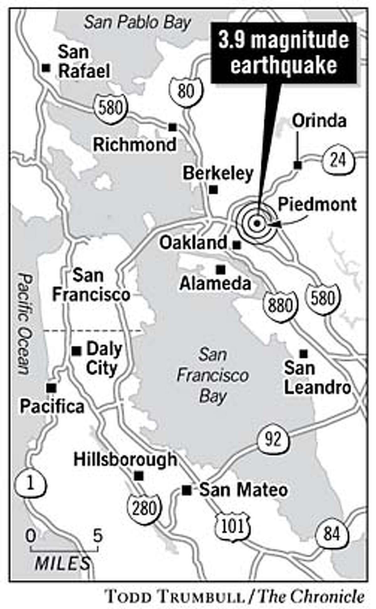 3 5 Magnitude Quake Hits Near Pacifica Bay Area jolted by 3.9 quake / Temblor centered in East Bay -- no damage  reported
