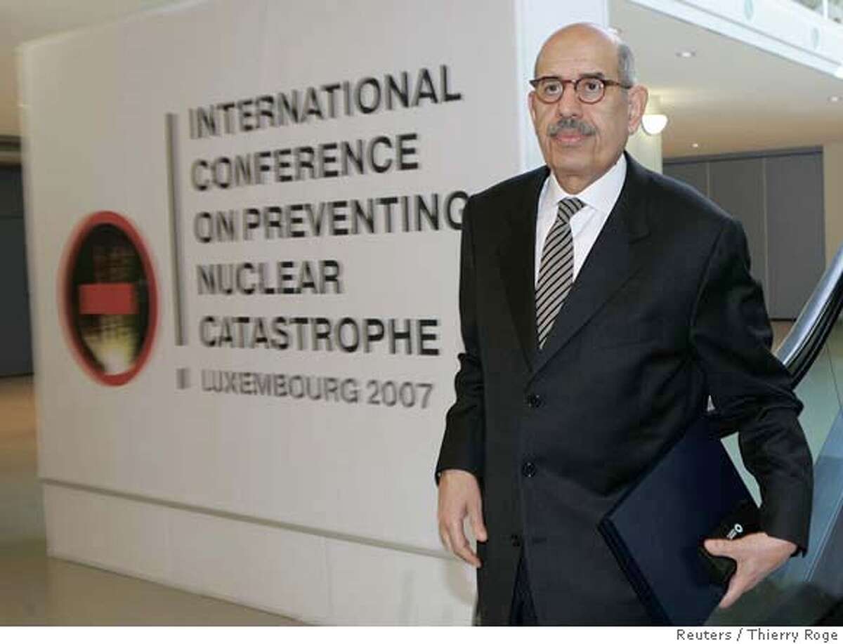 International Atomic Energy Agency (IAEA) Director General Mohamed El Baradei arrives at the International Conference on Preventing Nuclear Catastrophe in Luxembourg May 24, 2007. REUTERS/Thierry Roge (BELGIUM) 0