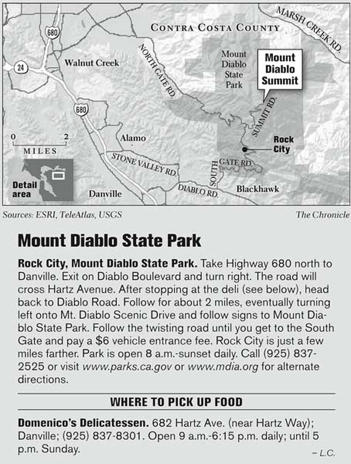 Mount Diablo State Park. Chronicle Graphic