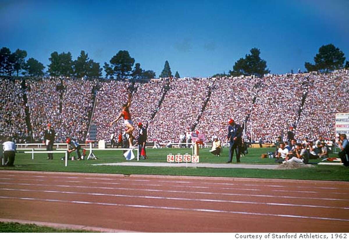 stanford_track_1962.jpg U.S. vs. U.S.S.R. in track meet at Stanford Stadium, July 22, 1962 credit: Courtesy Stanford Athletics / SFC