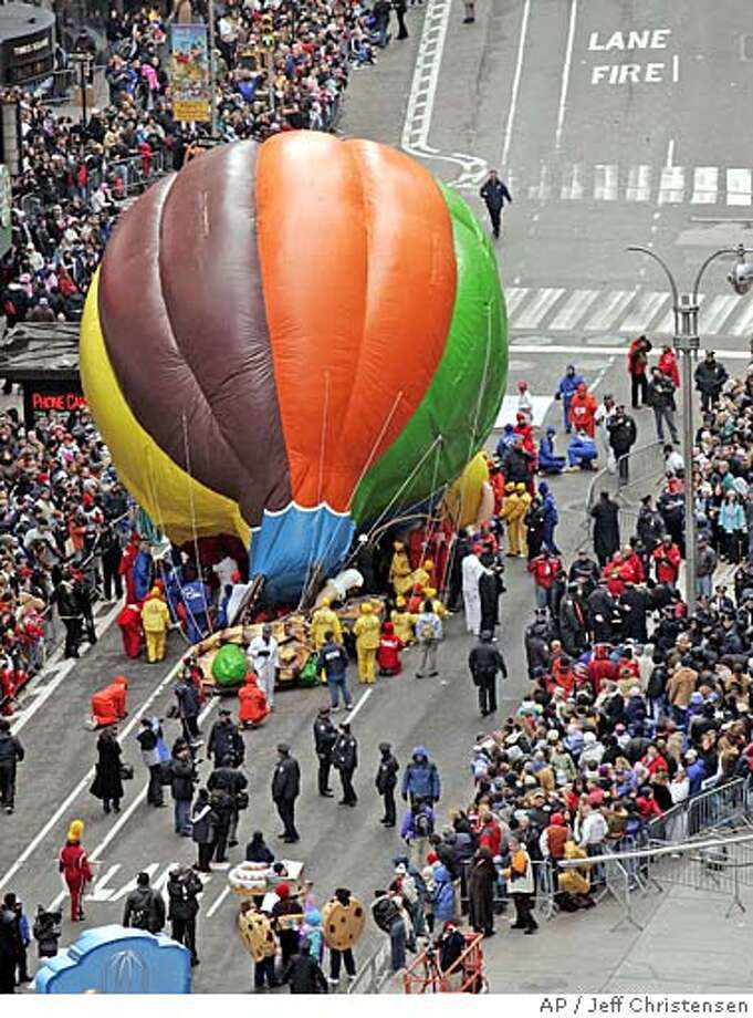 A Balloon Lays On The Street After Hiting A Lampost On Broadway During The Macys Thanksgiving A Balloon Lays On The Street After Hiting A Lampost On Broadway During The Macys Thanksgiving