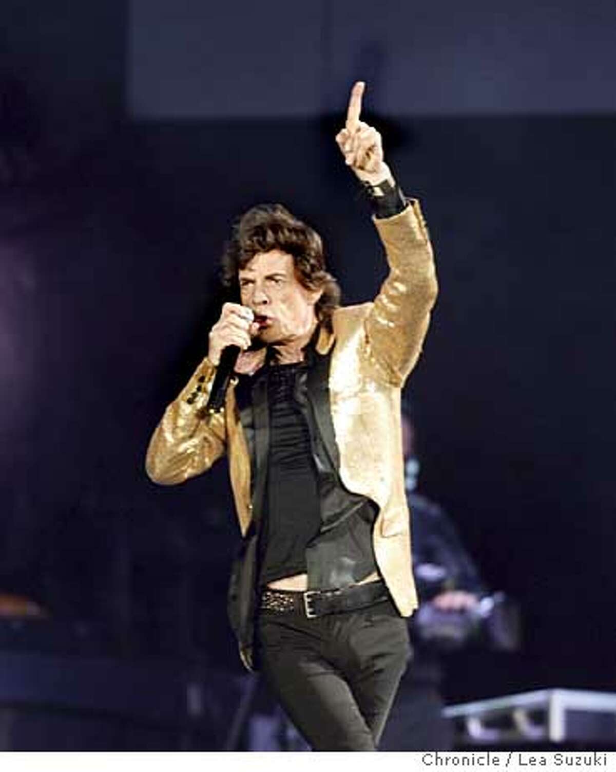 Rolling Stones perform at SBC. Two song limit - one from 70 feet back, other in pit. Ticket Pick-Up (1 ticket) ROLLING STONES "A BIGGER BANG WORLD TOUR" Sunday, November 13, 2005 San Francisco, Calif. SBC Park Meeting Times: 5:30 pm to see opening act, Everclear 6:15pm to see opening act, Metallica 8:00pm for the Stones Location: Corner of 2nd and King Street, Side closest to the venue, under large South Beach Harbor sign Photo taken on 11/13/05 in San Francisco, CA. Photo by Lea Suzuki/ The San Francisco Chronicle