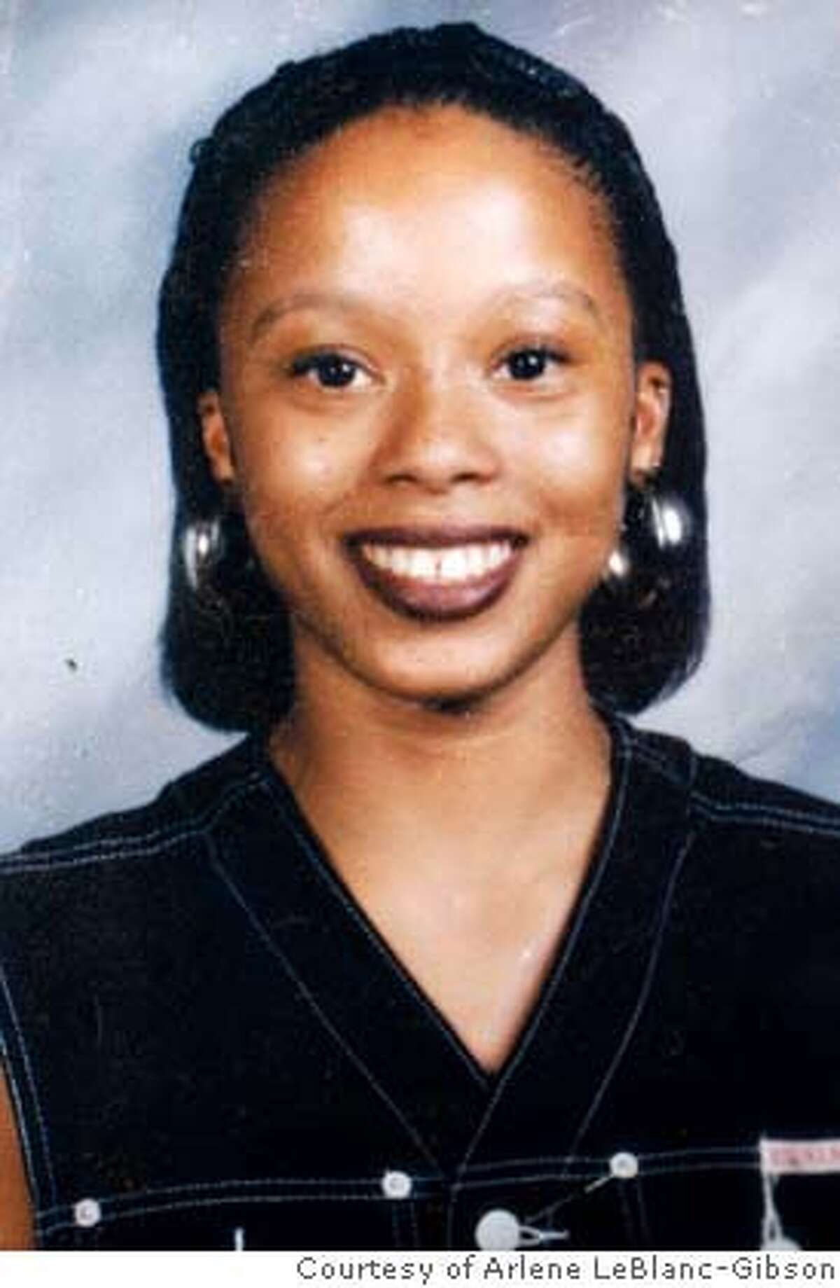 A school portrait of Evelyna LeBlanc taken shortly before her death in 1994 was provided by her mother Arlene LeBlanc-Gibson in Oakland, Calif. on Thursday, May 3, 2007. Evelyna was raped and murdered after attending a high school football game in 1994 at the age of 15. Now police in Oregon have a man in custody on unrelated charges and have linked 27-year-old Inani Charles Williams to her murder using DNA evidence. PHOTO COURTESY OF ARLENE LeBLANC-GIBSON **Arlene LeBlanc-Gibson, Evelyna LeBlanc, Inani Charles Williams