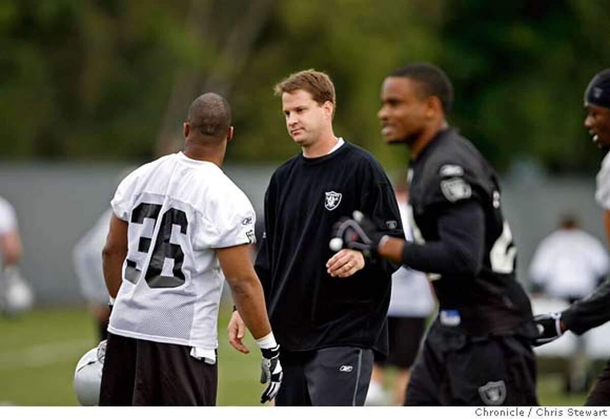 RAIDERS_0111_cs.jpg Event on 5/4/07 in Alameda. Oakland Raiders head coach Lane Kiffin during a mini-camp at their Alameda headquarters. Chris Stewart / San Francisco Chronicle MANDATORY CREDIT FOR PHOTOG AND SF CHRONICLE/NO SALES-MAGS OUT