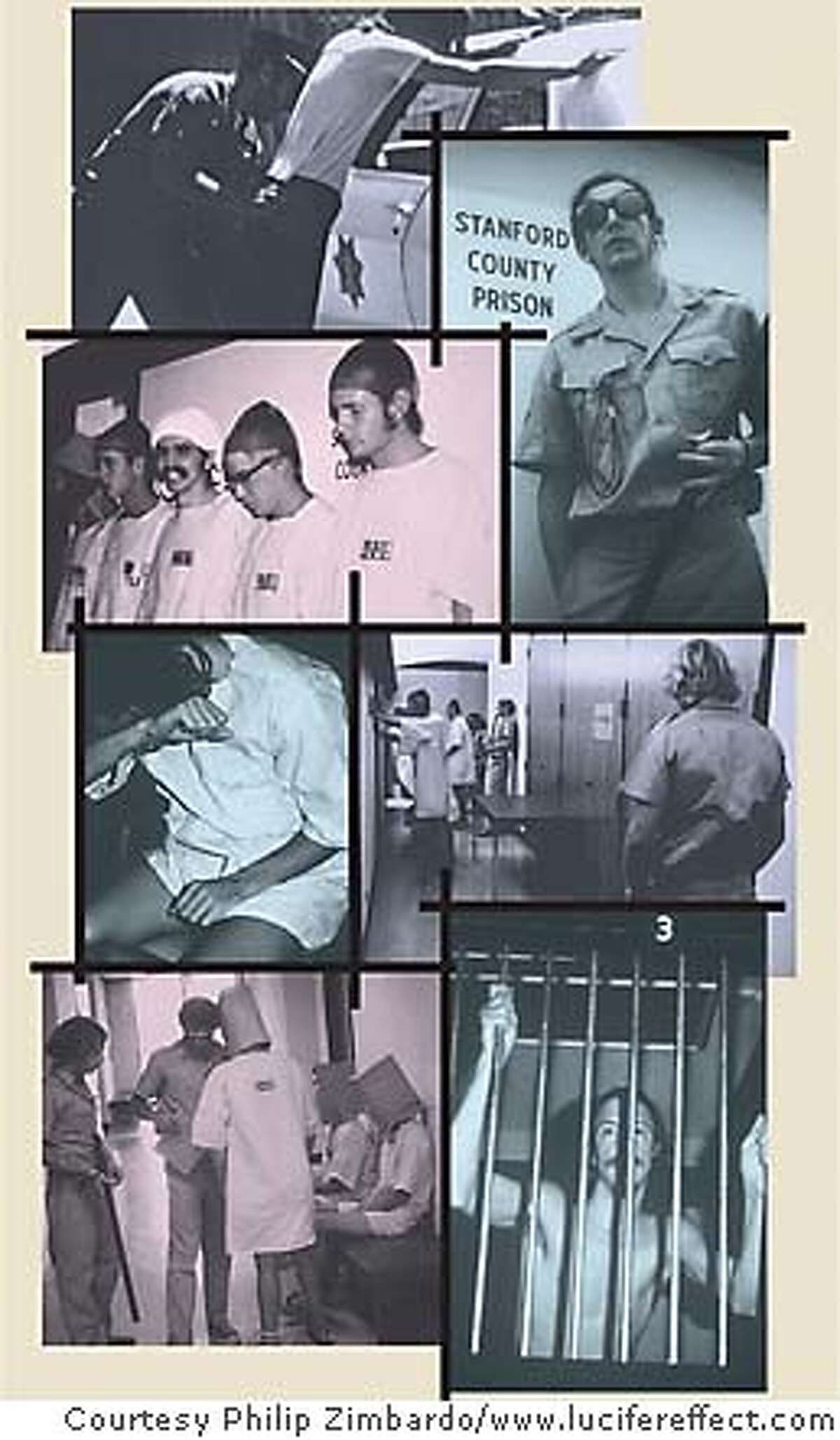 Poisoned By Bad Situations: Professor behind Stanford Prison Experiment says being in a cruel place can make you act evil. Photos courtesy Philip Zimbardo, www.lucifereffect.com