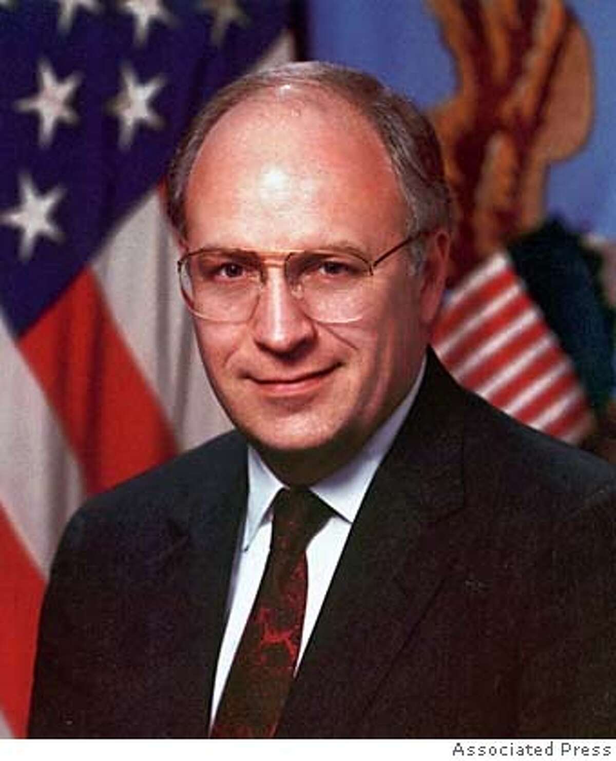 FILE--Former Defense Secretary Dick Cheney is shown in this 1992 file photo. Cheney, who is heading up George W. Bush's vice presidential selection effort, has emerged as the leading candidate for the job, a senior Republican official said Friday, July 21, 2000. The official, speaking on condition of anonymity, said Bush is "very, very close'' to settling on the former Defense Secretary but cautioned that the presumptive Republican nominee has not made a final decision. (AP Photo/file) CAT