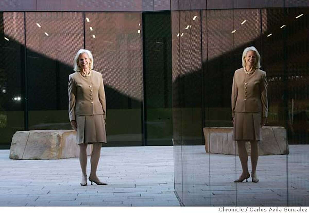 WILSEY_022_CG.JPG Dede Wilsey is the woman who raised the $200 million in private money to build the new, publically-owned de young Museum. She's an affluent San Franciscan active in art and social circles who's spent the past 10 years twisting arms for the cash to build this beautiful new museum. Photo by Carlos Avila Gonzalez / The San Francisco Chronicle Photo taken on 9/28/05, in San Francisco,CA. Ran on: 10-11-2005 Dede Wilsey, who for 10 years has sought funding for a new de Young Museum, has long championed philanthropic causes. Ran on: 10-11-2005 Dede Wilseys successful capital campaign gives her reason to smile at the new M.H. de Young Museum in Golden Gate Park.