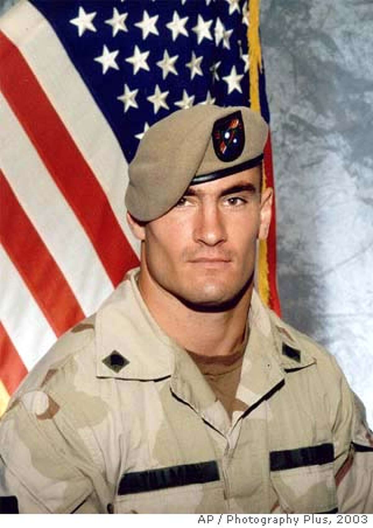 ** FILE ** Cpl. Pat Tillman is seen in a this 2003 file photo provided by Photography Plus. A House committee has scheduled hearings on the string of misleading statements by the military following the friendly fire death of Pat Tillman in Afghanistan and the kidnapping and rescue of Pvt. Jessica Lynch in Iraq, congressional officials said Tuesday, April 10, 2007. (AP Photo/Photography Plus via Williamson Stealth Media Solutions, FILE) 2003 FILE PHOTO PROVIDED BY PHOTOGRAPHY PLUS.