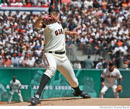 Mar 28, 2002; San Francisco, CA, USA; Oakland A's pitcher Barry Zito, #75,  shows signs of stress as the San Francisco Giants take the lead 5-0 in the  3d inning of their