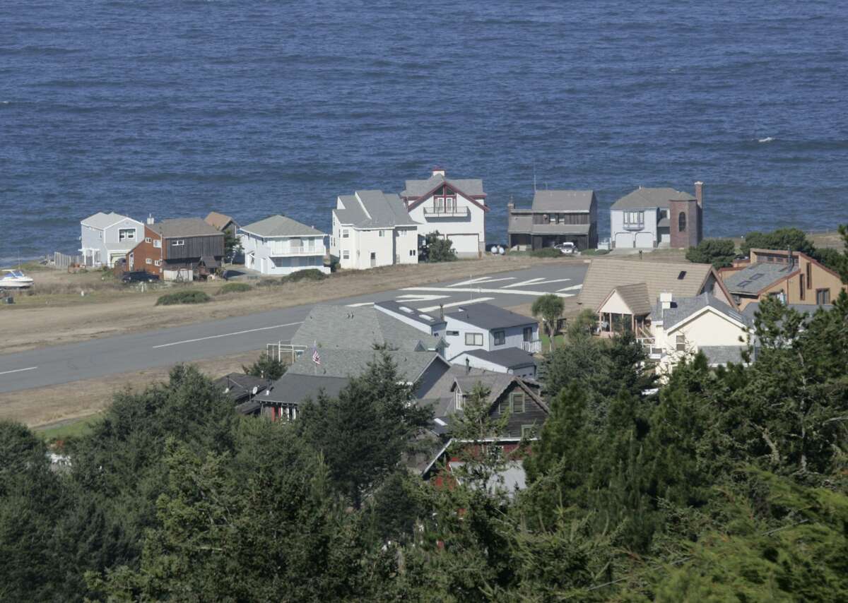 The small plane piloted by Justin Winfrey and carrying his friend, San Francisco nurse Kayla Rodriguez, reportedly landed Thursday evening at the Shelter Cove Airport (shown) in Shelter Cove, on Northern California's Lost Coast. The pair was seen on surveillance video dining at a restaurant in the town. Witnesses later reported seeing a plane take off in the dark. The plane remains missing.