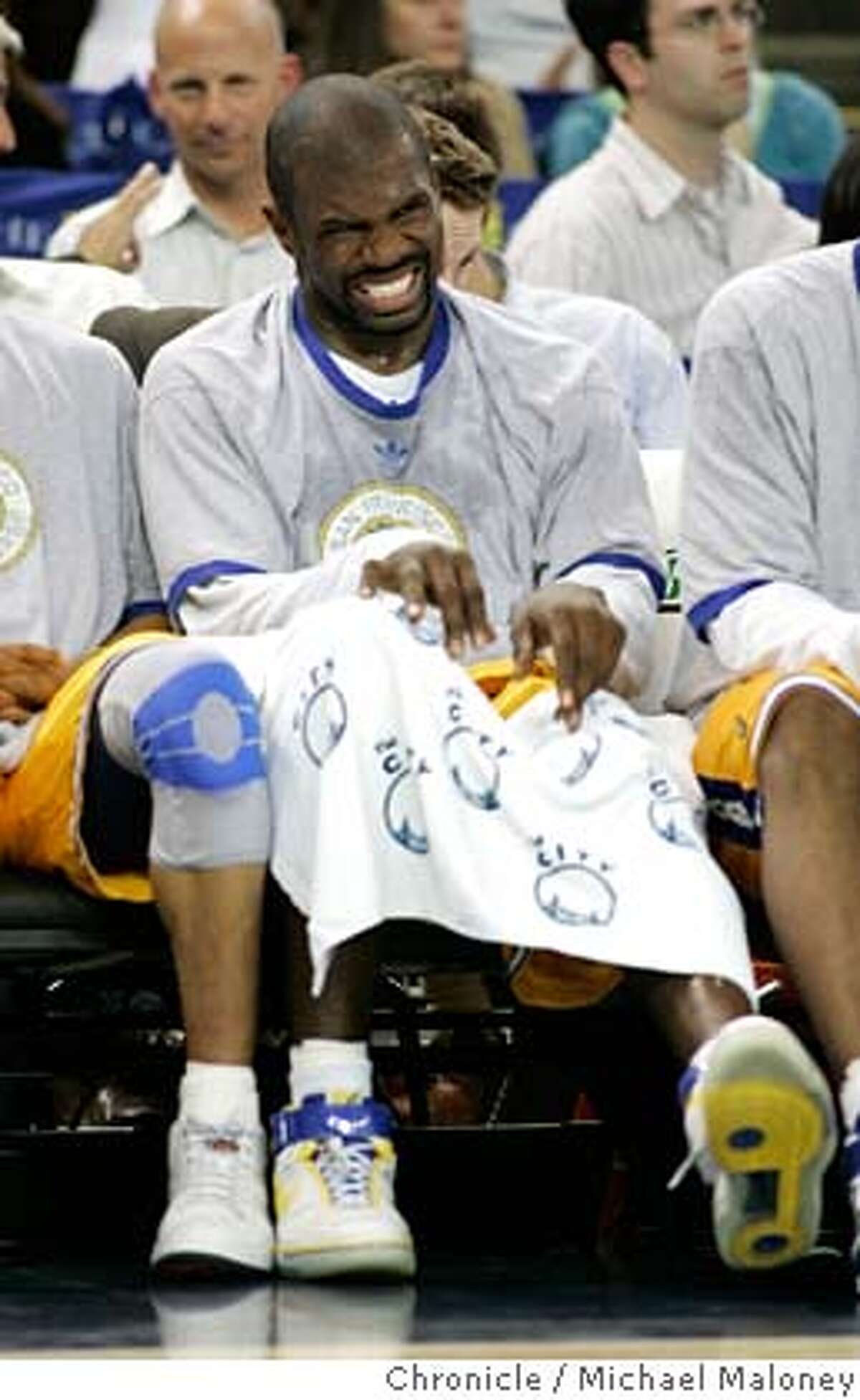 Warriors Jason Richardson (23) grimaces on the bench in the 4th quarter, his team behind by 40 points. The Golden State Warriors hosted the San Antonio Spurs at Oracle Arena in Oakland, CA on March 26, 2007. Photo by Michael Maloney / San Francisco Chronicle MANDATORY CREDIT FOR PHOTOG AND SF CHRONICLE/NO SALES-MAGS OUT