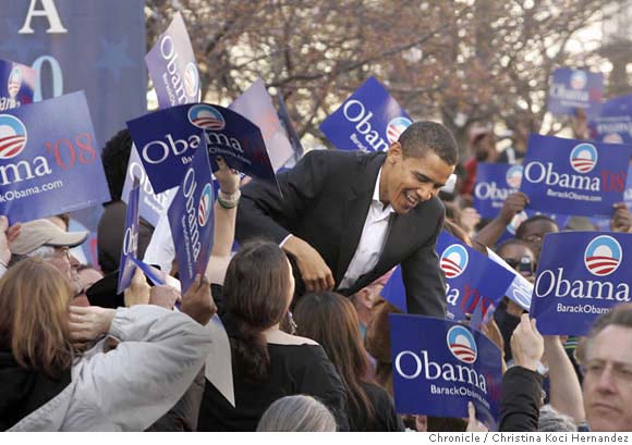 Excitement surrounds Obama's visit to Oakland / Candidate calls for ...