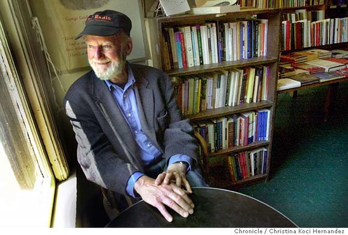 City Lights Bookstore founder, Lawrence Ferlinghetti, in the Poetry Room. City Lights Bookstore celebrates its 50th anniversary and we document the store and shoot owner, Lawrence Ferlinghetti . Shot on 5/15/03 in Redwood City. CHRISTINA KOCI HERNANDEZ / The Chronicle