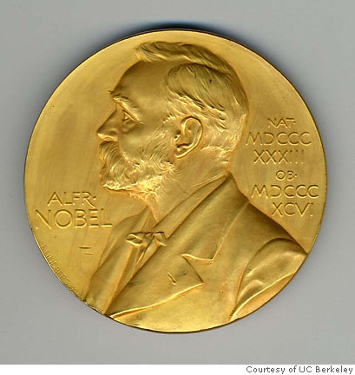 Nobel Prize medal. Credit: Courtesy of UC Berkeley
