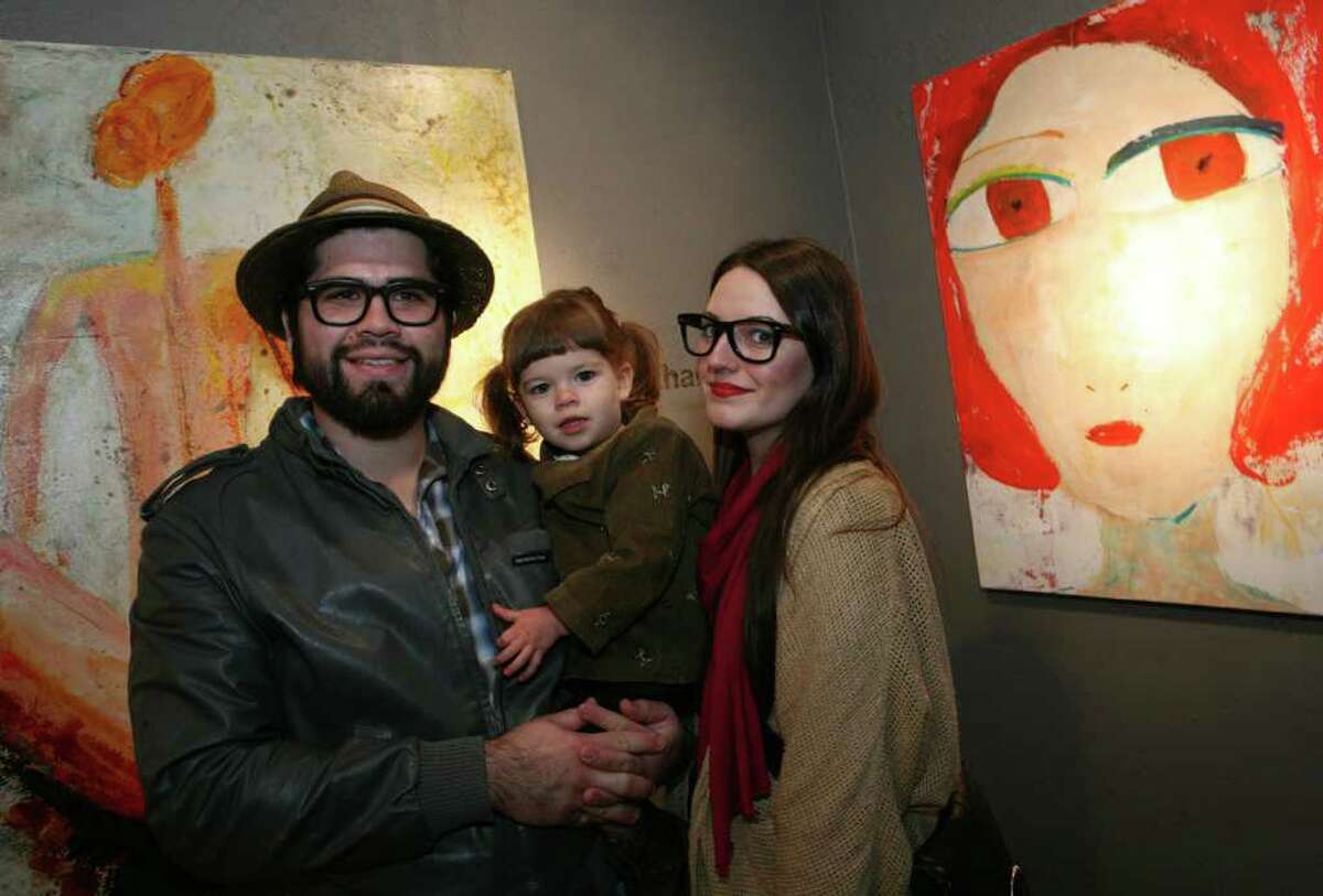  Second Friday Tobin Hill Art Walk: Guests Jacob (from left), Lili and Shelby Guevara turn out for the Second Friday Tobin Hill Art Walk reception.