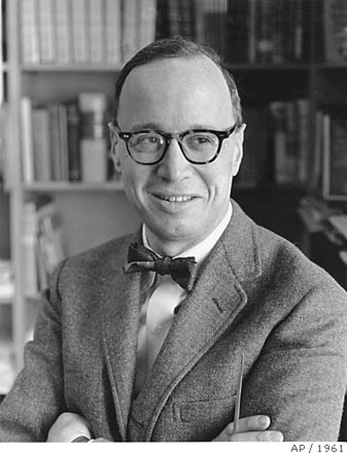 This is a photo of Harvard Professor Arthur M. Schlesinger Jr. in Cambridge, Ma., on Jan. 25, 1961. He was the special assistant to President Kennedy. (AP Photo)