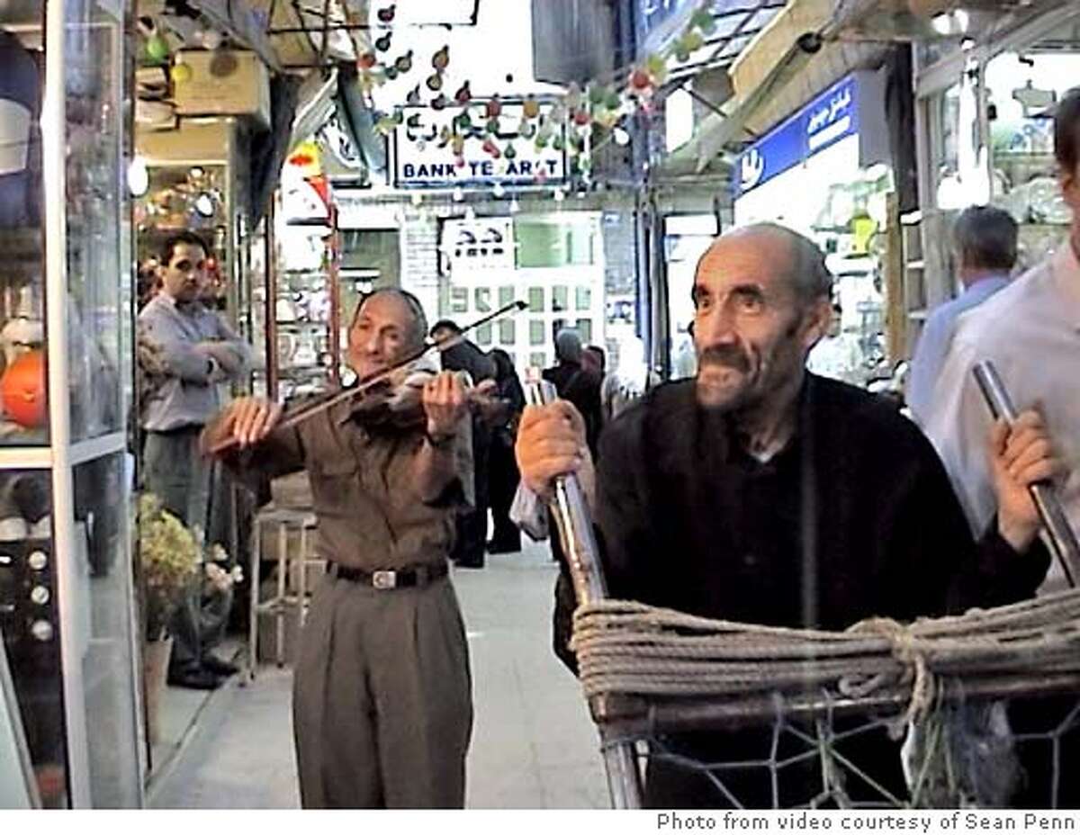 The Bazaar in Theran, Iran. June 2005. Photo from video, courtesy of Sean Penn