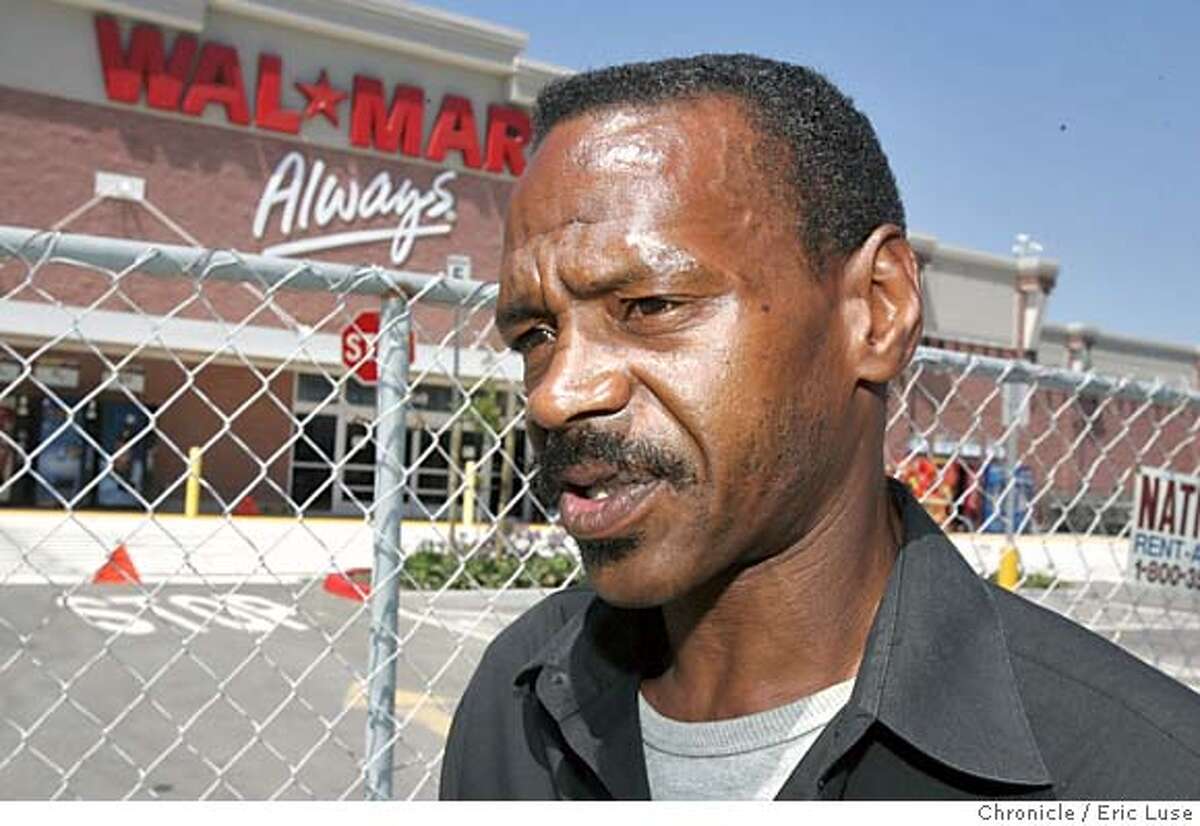 walmart17_082_el.JPG Melvin Brown, Oakland, just applied for a position at Walmart. Walmart is opening a new 148,000 square-foot store in Oakland at 8400 Edgewater Drive, out by the Coliseum and Oakland Airport. It's a press preview day for the news media. Employees and store managers will be availabe for reporters. There will also by a group cheer by the employees. Don't know yet whether we will staff this with a reporter. The schedule is as follows: 12:30 p.m. for guide store tours; 1 p.m. for associate meeting. Photo ops of associates stocking shelves and putting finishing touches on shelves. Also of people interviewing for jobs. 11,000 have applied for 400 jobs. Event on 8/16/05 in Oakland Eric Luse / The Chronicle MANDATORY CREDIT FOR PHOTOG AND SF CHRONICLE/ -MAGS OUT