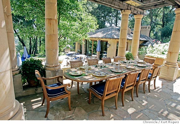 Image showcasing Inside out / Wine Country homes offer dining room luxury in the garden