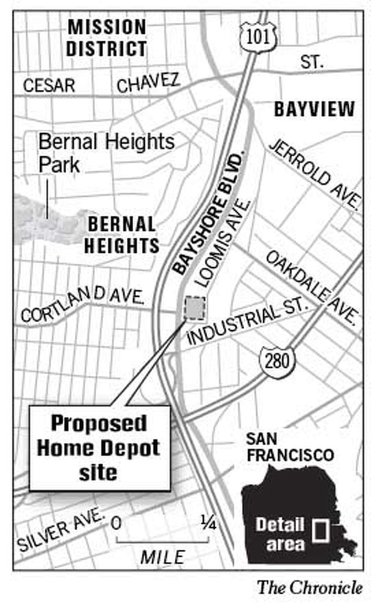 Proposed Home Depot Site. Chronicle Graphic