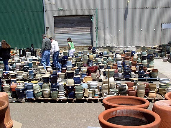 Garden pots for patio or indoors, 25 cents and up