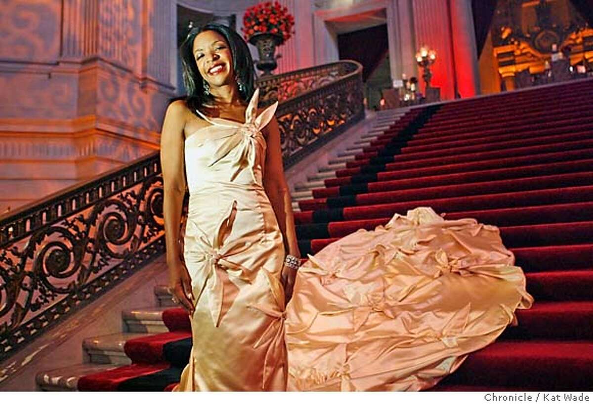 TOPFOUR_004_KW_.jpg TOPFOUR: HOLD For Friday story: Ballet Board Co-Chair Pamela Joyner wears a vanilla satin gown by San Francisco designer Colleen Quen for the 2007 Opening Night Gala for the San Francisco ballet on Wednesday January 24, 2007. Kat Wade/The Chronicle