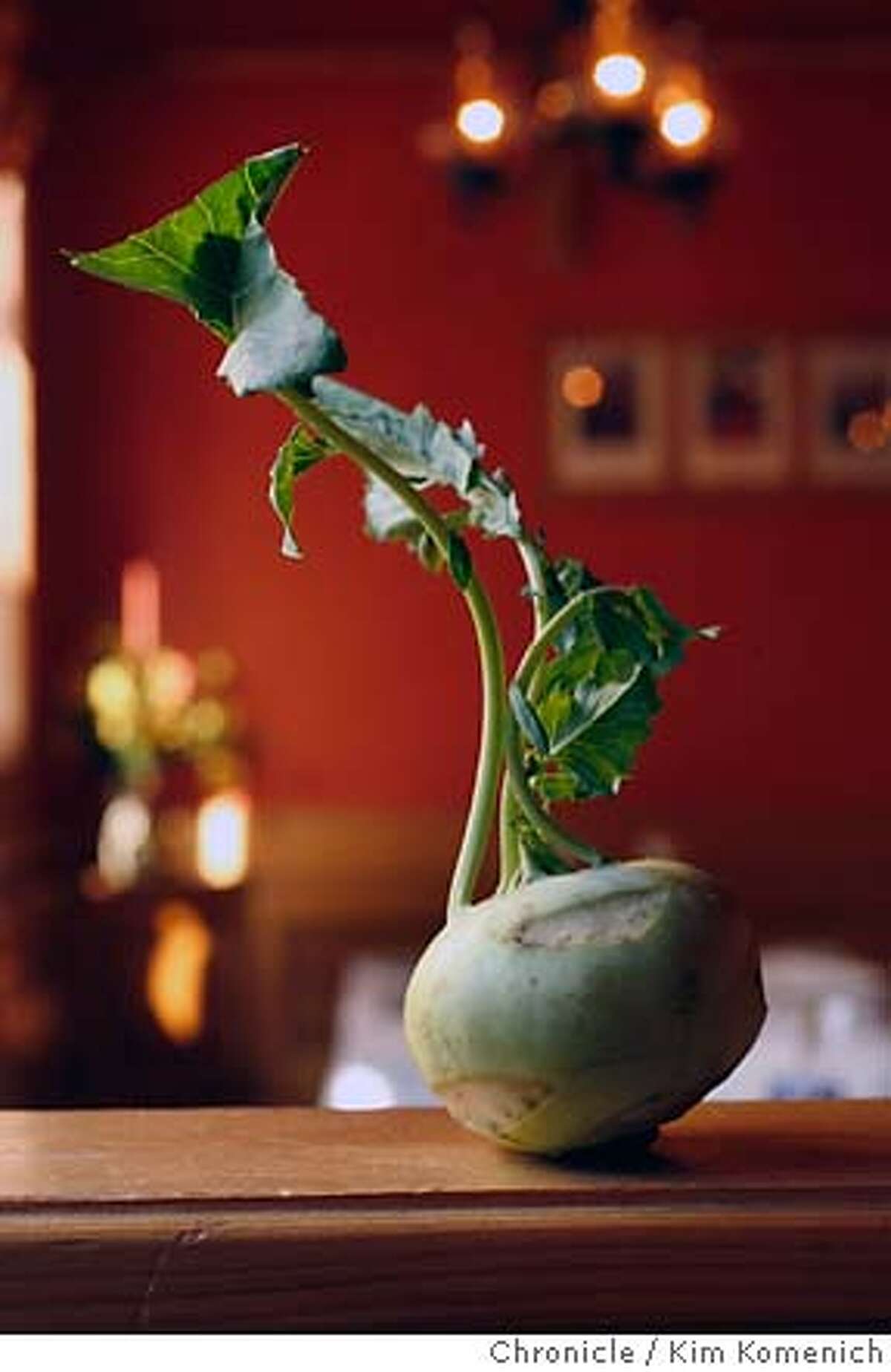 SEASONAL24_040_KK.JPG Kohlrabi is the bulbous member of the cabbage family. Chef Andrew Thorpe of Matterhorn Swiss restaurantprovides us with this kohlrabi. He serves kohlrabi in a number of ways. The recipes he is giving us is for a creamed version. Photo by Kim Komenich/The Chronicle. **Andrew Thorpe �2007, San Francisco Chronicle/ Kim Komenich MANDATORY CREDIT FOR PHOTOG ANT SAN FRANCISCO CHRONICLE. - MAGS OUT.