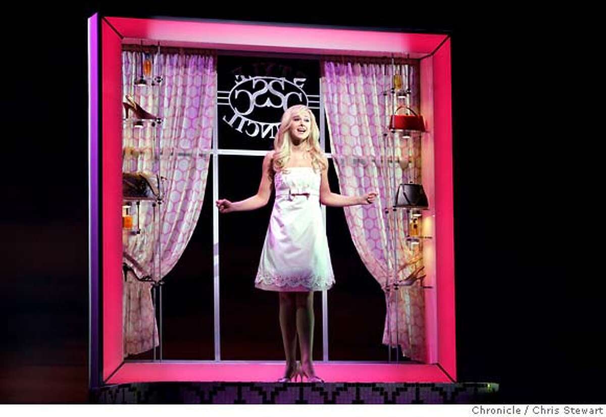 LEGALLYBLONDE_0271_cs.jpg Act 1 opens with the sisters of Delta Nu anticipating big news from sorority superstar Elle Woods (pictured), played by Laura Bell Bundy, during a rehearsal of Legally Blonde The Musical at the Golden Gate Theatre, 42 Golden Gate Avenue, San Francisco. The show will run January 23 through February 25, 2007. Photographed January 17, 2007. Chris Stewart / The Chronicle Legally Blonde MANDATORY CREDIT FOR PHOTOG AND SF CHRONICLE/ -MAGS OUT