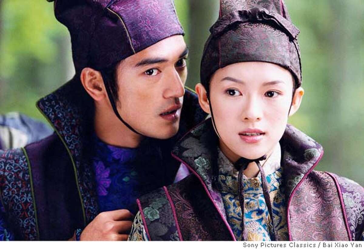 In this photo provided by Sony Pictures Classics, Jin (Takeshi Kaneshiro) encounters Mei (Ziyi Zhang), a dancer suspected of having ties to a revolutionary faction in "House of Flying Daggers." (Sony Pictures Classics/Bai Xiao Yan)