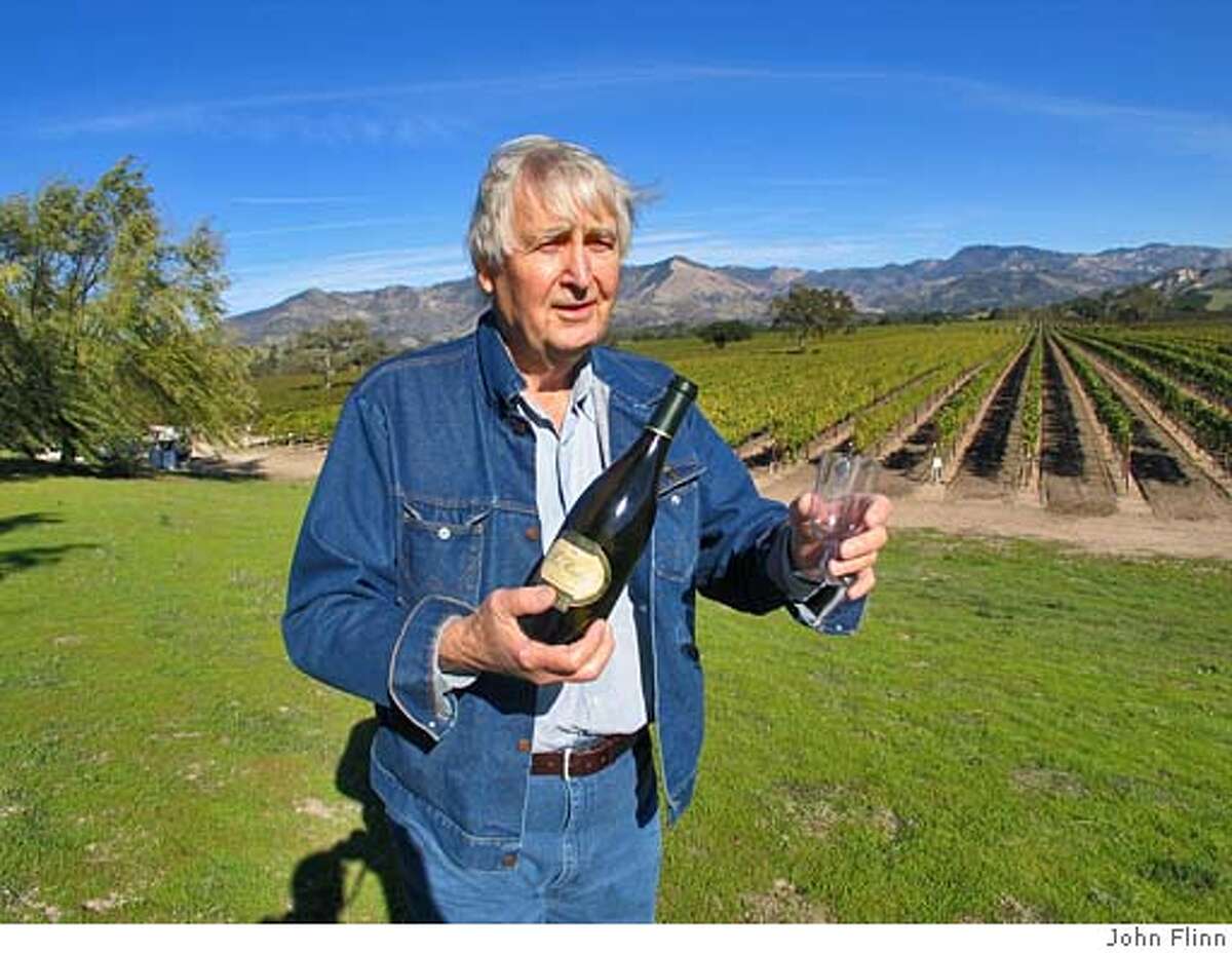 TRAVEL SANTA YNEZ -- King of the wine frontier: Fess Parker at one of his vineyards near Los Olivos. CREDIT: JOHN FLINN Travel#Travel#Chronicle#12/5/2004#ALL#Advance##0422482031