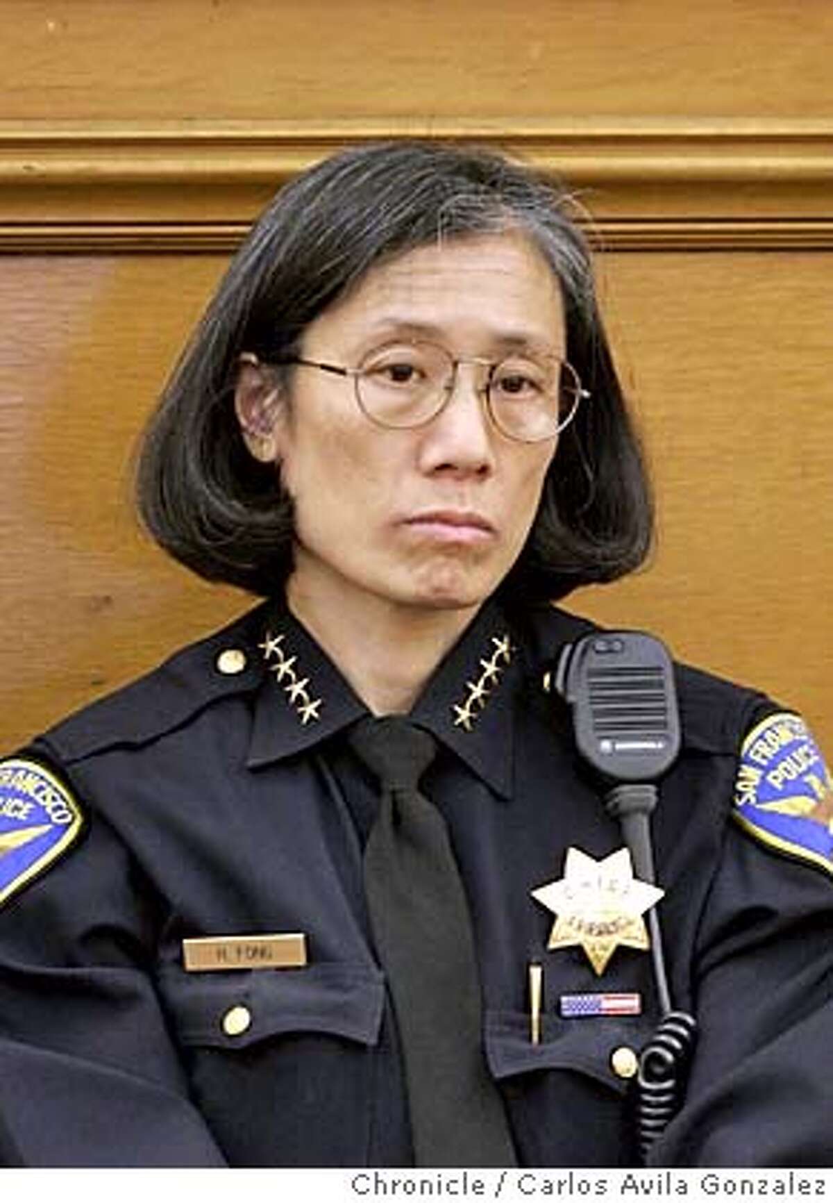 SFPD011_CAG.JPG San Francisco Police Department Chief, Heather Fong. Photo taken on 10/06/04, in San Francisco, Ca. Photo by Carlos Avila Gonzalez/The San Francisco Chronicle MANDATORY CREDIT FOR PHOTOG AND SF CHRONICLE/ -MAGS OUT