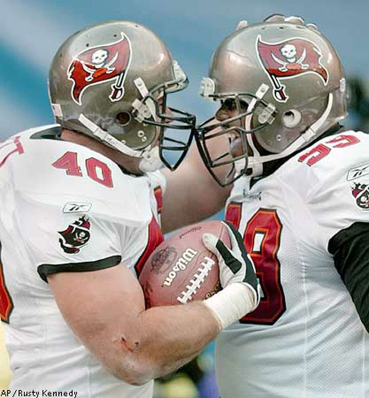 26 Jan 2003: Keyshawn Johnson of the Tampa Bay Buccaneers