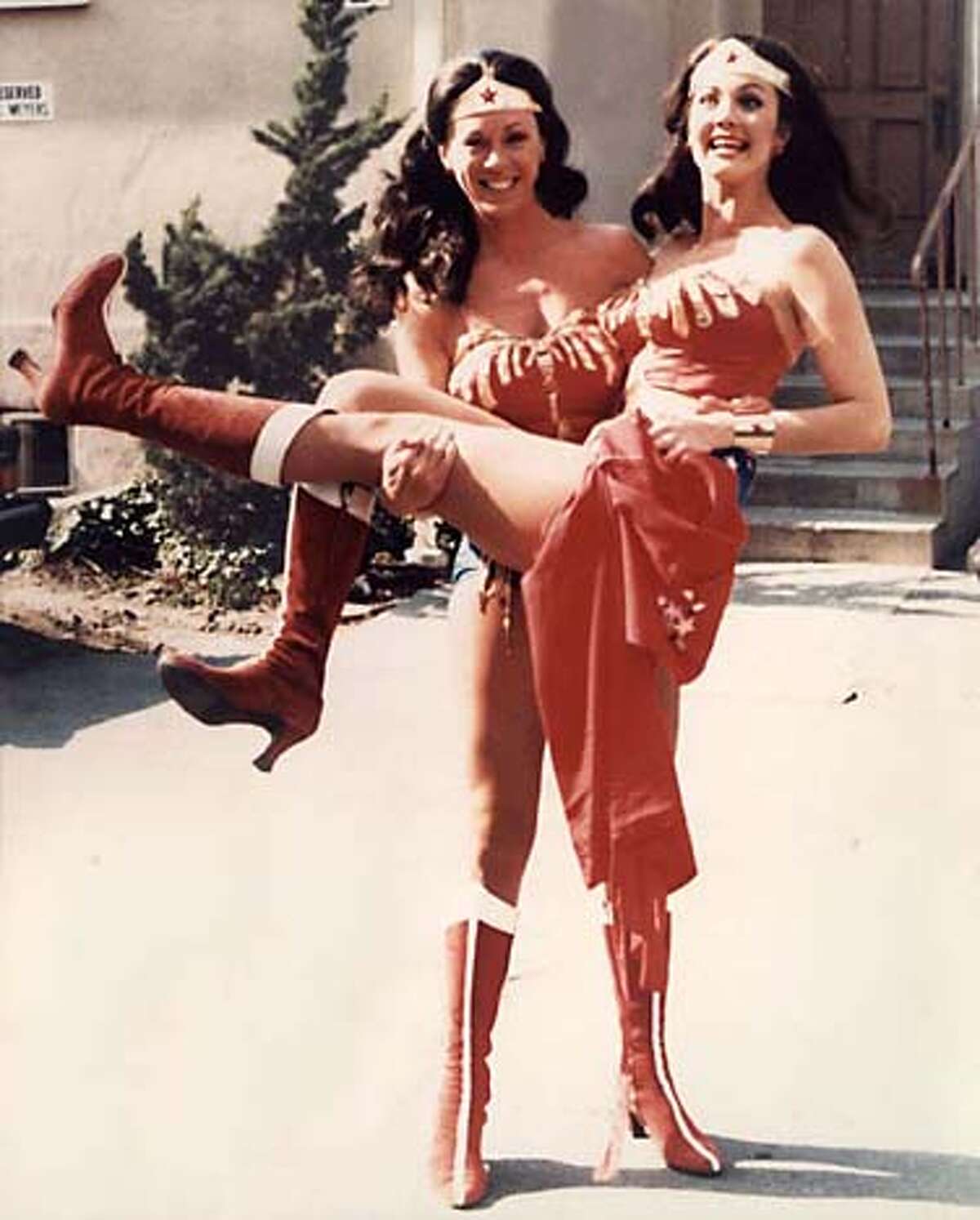 Stuntwoman Jeannie Epper (left) and Lynda Carter (the real Wonder Woman) in a still from�"Double Dare," a documentary by Amanda Micheli of San Francisco that is screening at the Sonoma Valley Film Festival.