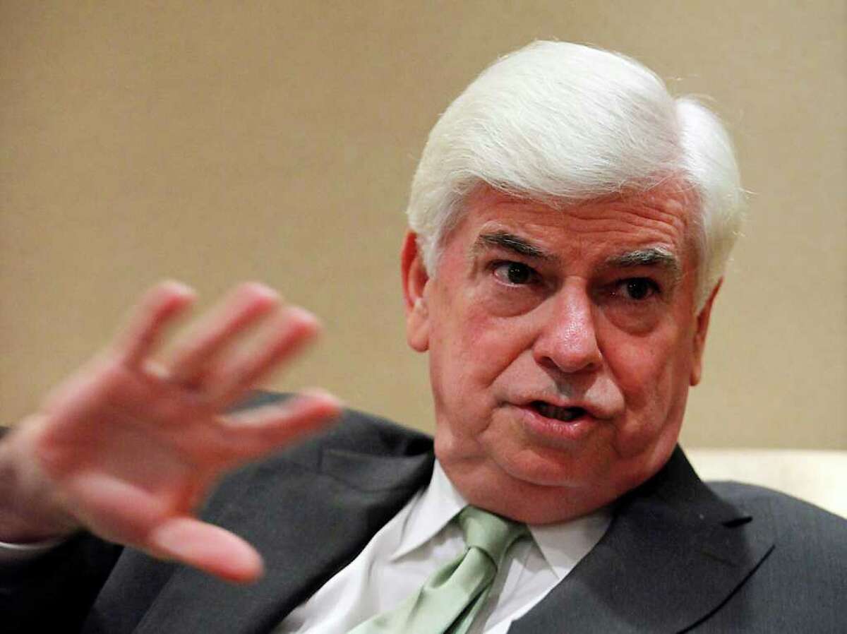 Former U.S. Sen. Chris Dodd, chairman and CEO of the Motion Picture Association of America, speaks during an interview June 13, 2011 in Shanghai, China. (AP Photo/Eugene Hoshiko)