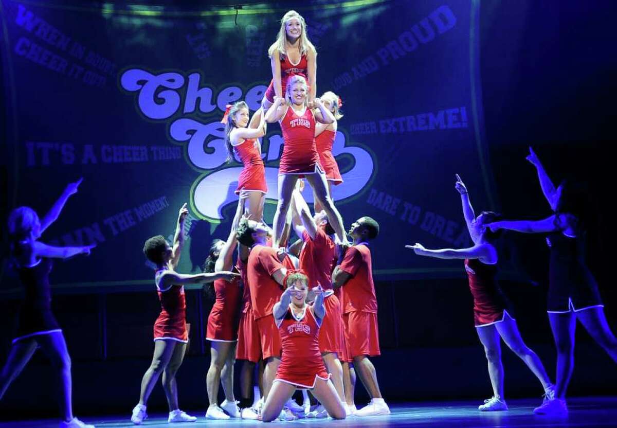 The touring production of Bring It On, which is based on the 2000 movie of the same name, includes real cheerleaders performing actual routines.
