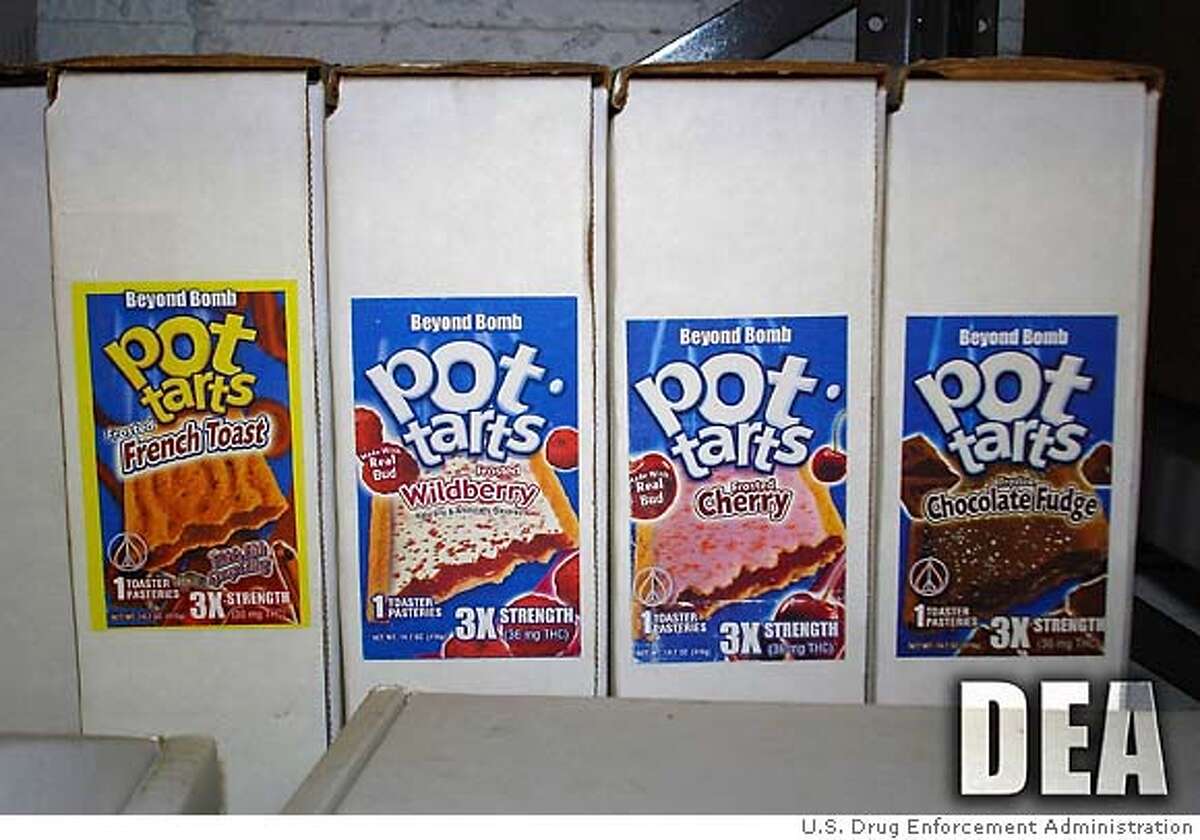Pot Tarts and similar products have names that could appeal to young people, drug agents say. Backers counter that the items are only marketed to medical marijuana users. Photo courtesy of Drug Enforcement Administration