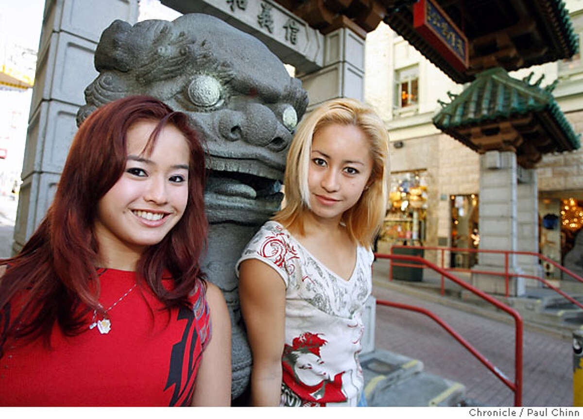 Jennifer (left) and Cheri Haight visit Chinatown in San Francisco, Calif. on Tuesday, February 13, 2007. The sisters, who are cast members of Cirque du Soleil's "KA" show, will be star attractions at this year's Chinese New Year parade. PAUL CHINN/The Chronicle **Jennifer, Cheri Haight