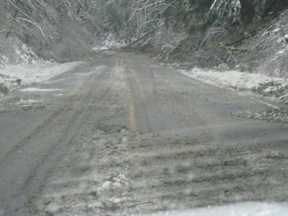State Route 202 near Snoqualmie Falls. Photo by Washington Transportation Department.