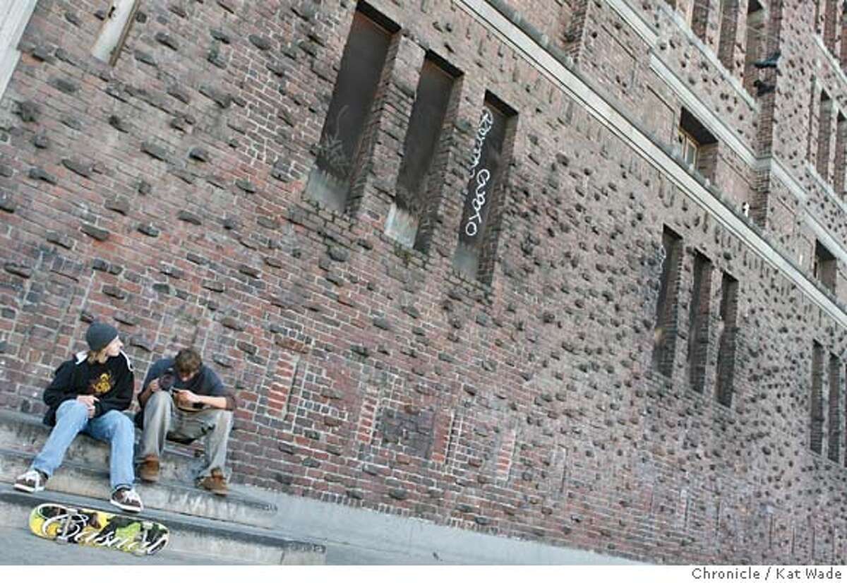 SEX_0004_KW_.jpg Skatboarders (L to R) Nick Midwig and Spencer Brown sit outside the Old National Guard Armory which has been purchased by the sex bondage website kink.com for a new location ffor their film production and website company on Thursday January 11, 2007. This new location cost 14 million dollars and has 200,000 square feet that will be transformed into sets, offices and work space.purchased by the sex bondage website kink.com for a new location ffor their film production and website company on Thursday January 11, 2007. This new location cost 14 million dollars and has 200,000 square feet that will be transformed into sets, offices and work space. Kat Wade/The Chronicle Ran on: 01-13-2007 Porn director James Mogul takes a look into the boiler at the old armory, where he contemplates what he says are endless artistic possibilities. Ran on: 01-13-2007 Porn director James Mogul takes a look into the boiler at the old armory, where he contemplates what he says are endless artistic possibilities. Mandatory Credit for San Francisco Chronicle and photographer, Kat Wade, Mags out