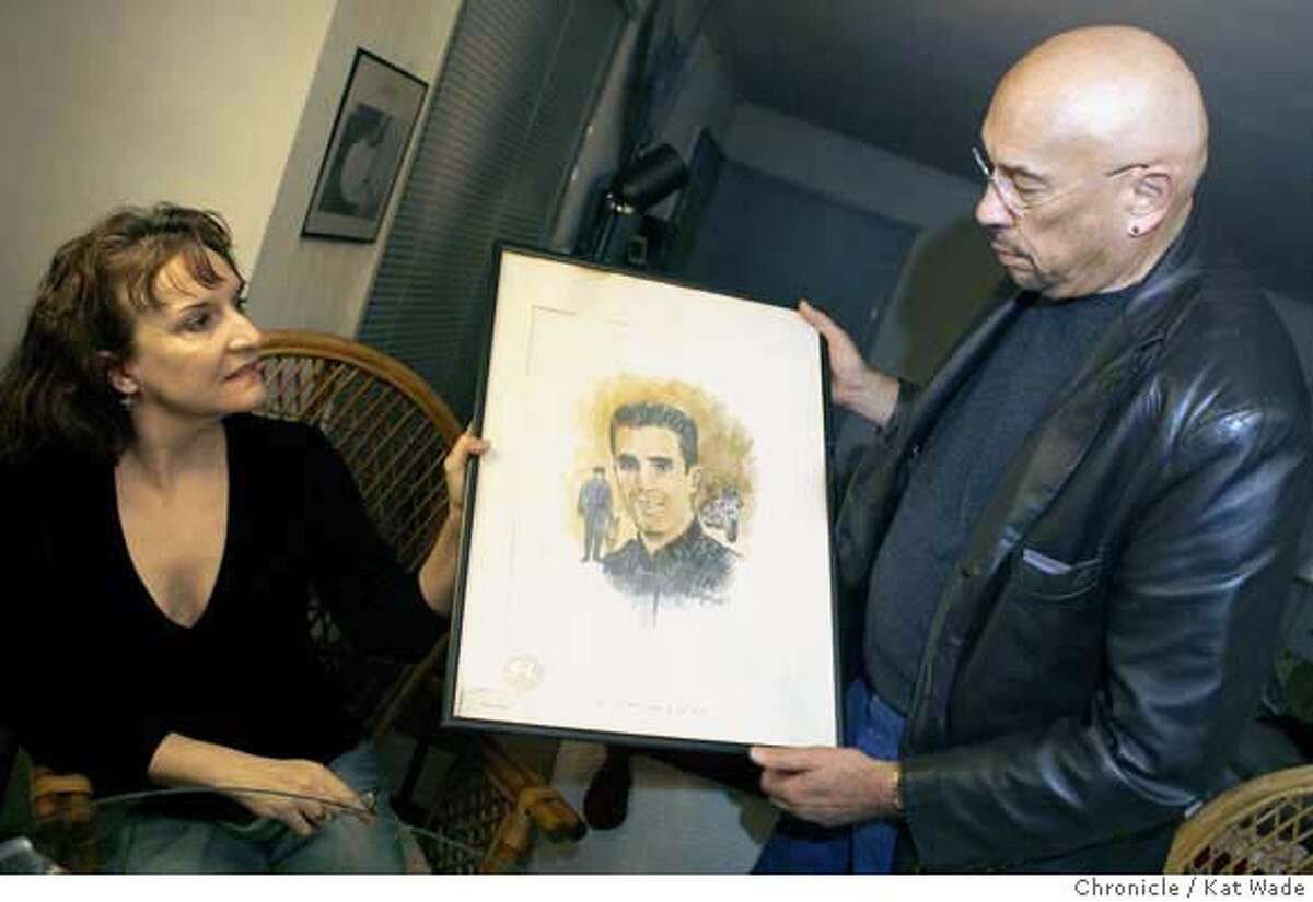COPKILLED_UNSOLVED2_052_KW_.jpg On Thursday January 25, 2007 Officer Richard Radetich's sister, Jo-Ellen Radetich and cousin, Ronald B. Radetich show off a portrait that was done by Richard's partner at the time of his death in 1970. Jo-Ellen Radetich was 16-years-old when her brother, San Francisco Police officer Richard Radetich, 25, was shot to death while sitting in his patrol car writing a traffic report. Radetich's death was one of a rash of unsolved killings of San Francisco police officers in the late 1960's and 1970's that are being revisited in hopes that the public attention of the arrests in the 1971 killing of Sgt. John V. Young may generate new leads. The SFPD are offering a $100,000 reward in Radetich's case. Kat Wade/The Chronicle Mandatory Credit for San Francisco Chronicle and photographer, Kat Wade, Mags out