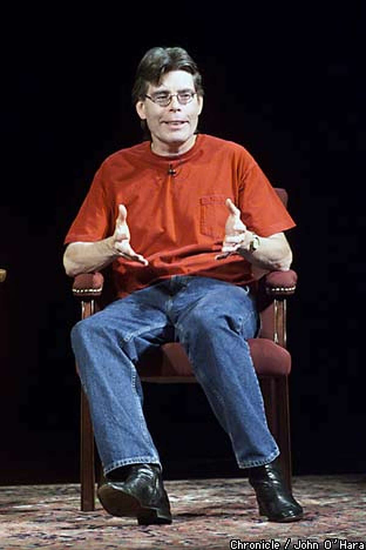 Stephen King gave a lecture about writing at Herbst Theatre in 2000, the year after he was hit by a minivan. Chronicle photo by John O'Hara