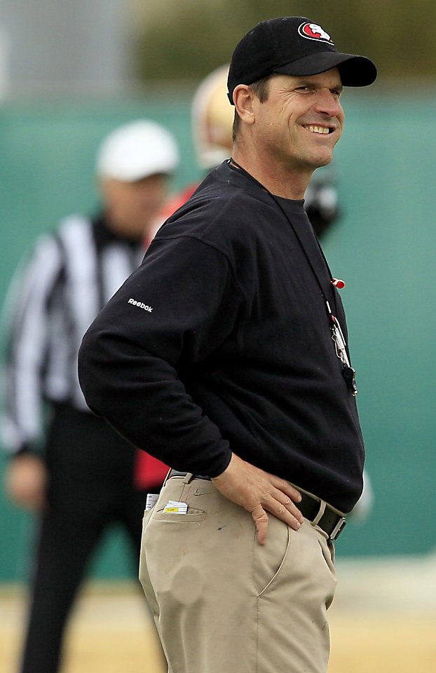 49ers' Jim Harbaugh raises bar for rookie coaches