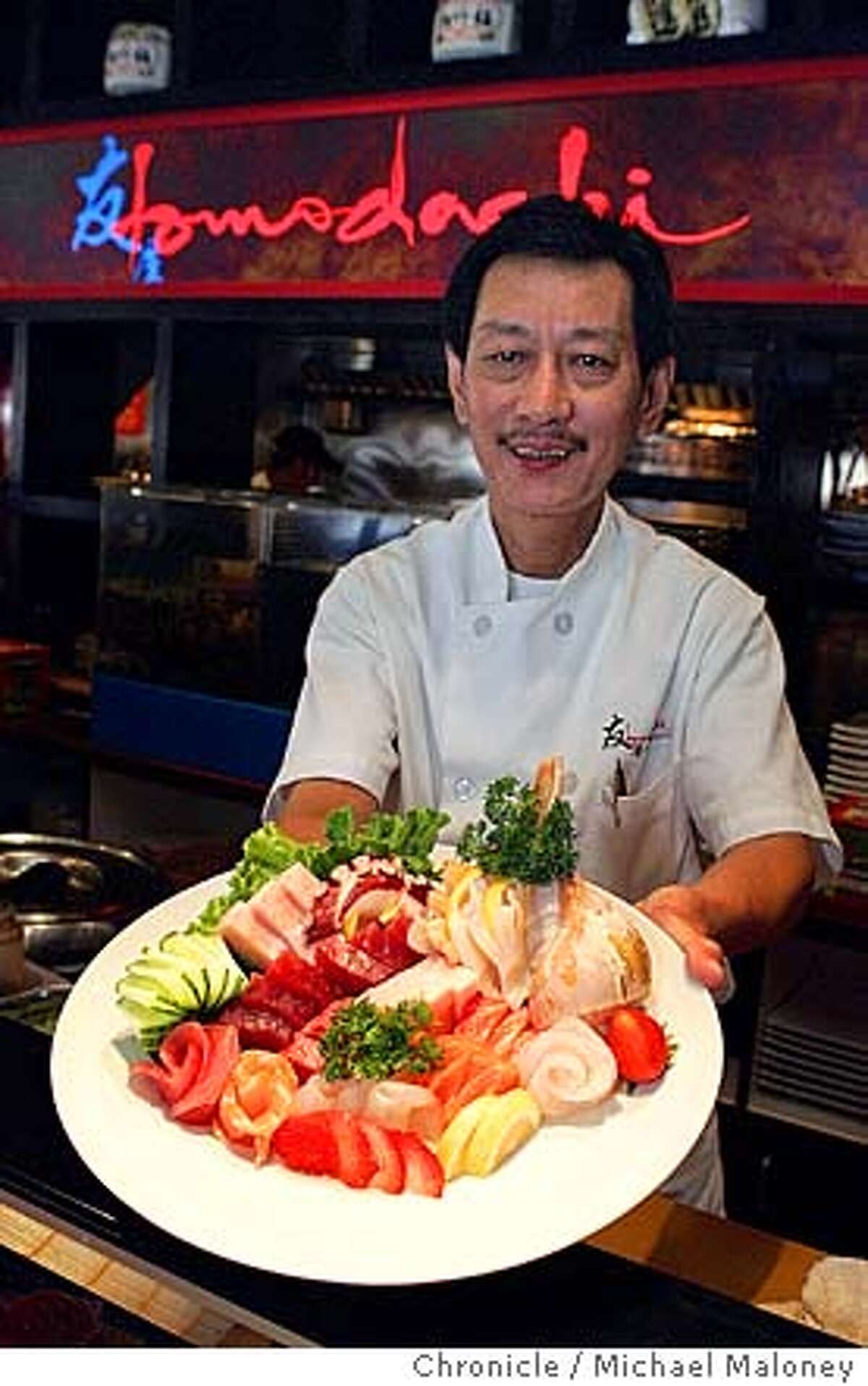 Chef James Loo displays his artistic talent with this sashimi plate. Tomodachi Sushi Bistro 24123 Hesperian Blvd. (at Winton) IN HAYWARD Photo by Michael Maloney / San Francisco Chronicle