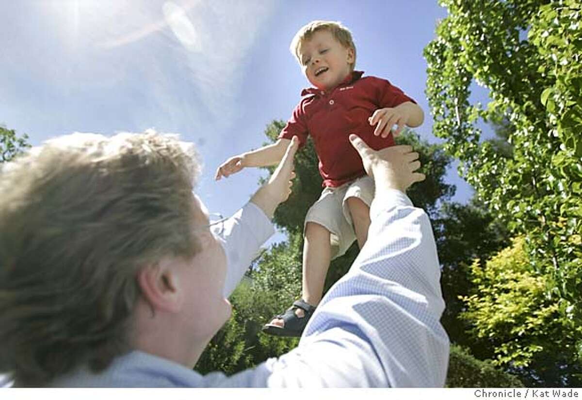 AUTISM25_0061_KW.jpg On 5/23/05 in Lafayette J.B. Handley tossing his son in the air elicits smiles from his young son, Jamison, 33 months, seemingly small things like reaching out, eye contact, hugs, smiles and enthusiastic interactions with his parents, is a huge step towards recovery from the emotional isolation of an autistic child. The Handley's have launched a nonprofit, Generation Rescue, to inform parents of autistic children about chelation therapy. a treatment for mercury poisoning. They say their son Jamison, 33 mos., started showing signs of autism after receiving immunizations containing mercury-based perservative thimersol. After treatment with the "magic" cream that helps to remove mercury from the body, the symptoms of autism have begun to disappear. Kat Wade/ The Chronicle MANDATORY CREDIT FOR PHOTOG AND SF CHRONICLE/ -MAGS OUT