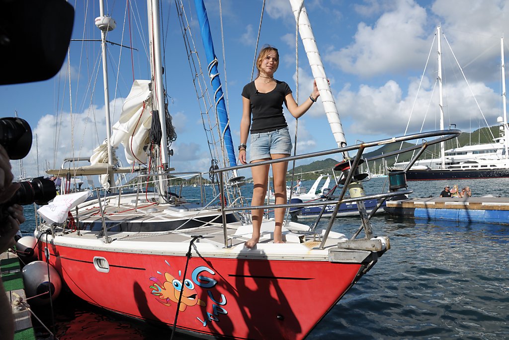 Dutch teen ends global solo sail in St pic