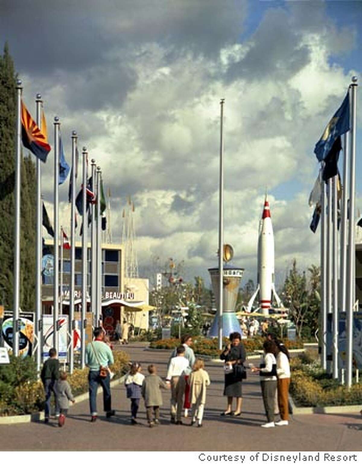 Yesterday�s Tomorrowland: When the park opened in 1955, this original "land" aspired to represent the futuristic year of 1986. Photo courtesy of Disneyland Resort