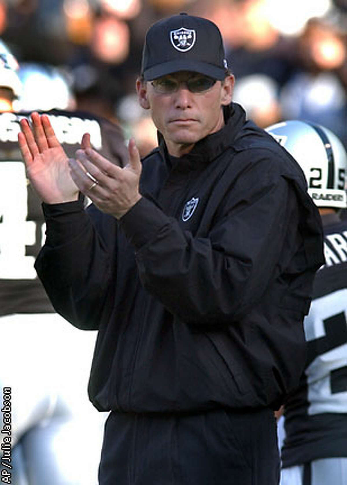Raiders offensive coordinator Marc Trestman says he aspires to be a head coach. Associated Press photo by Julie Jacobson