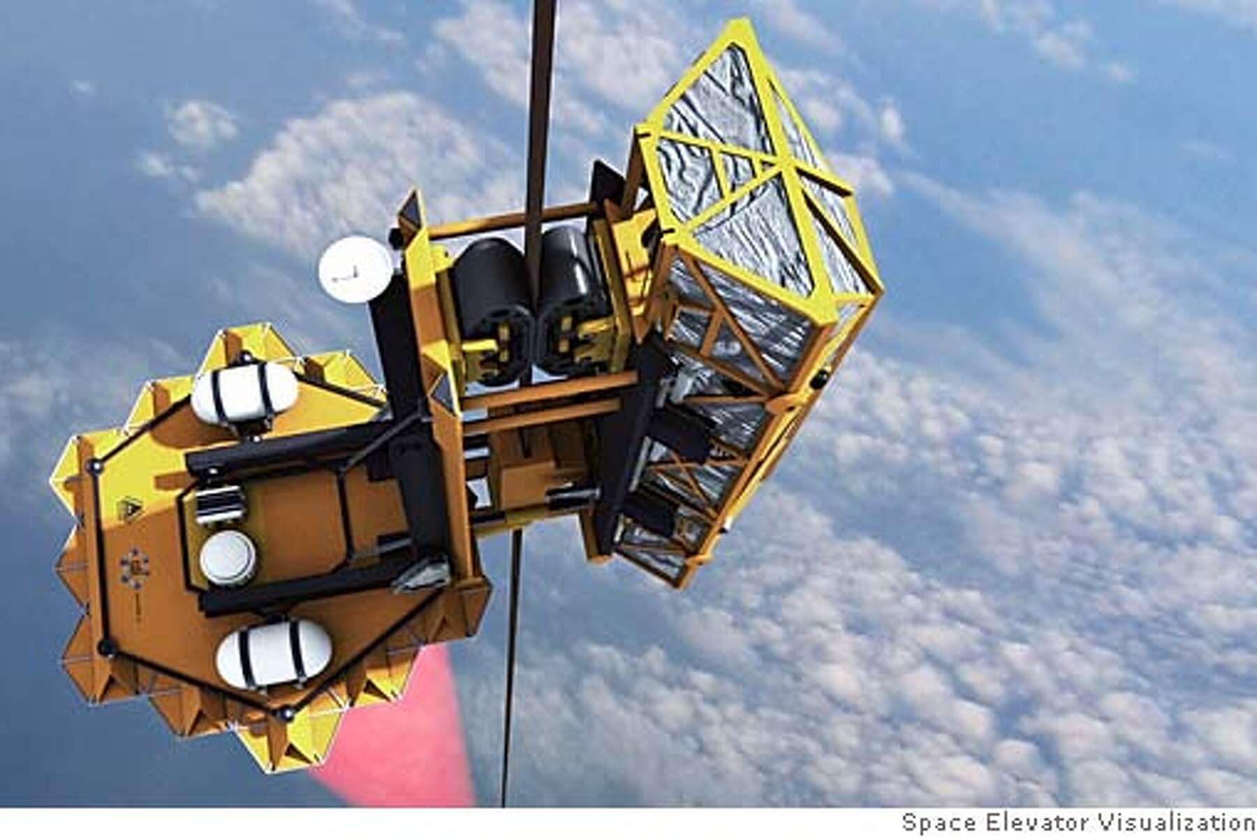NASA offers prize for 'space elevator' / Beams of light could propel cargo,  humans