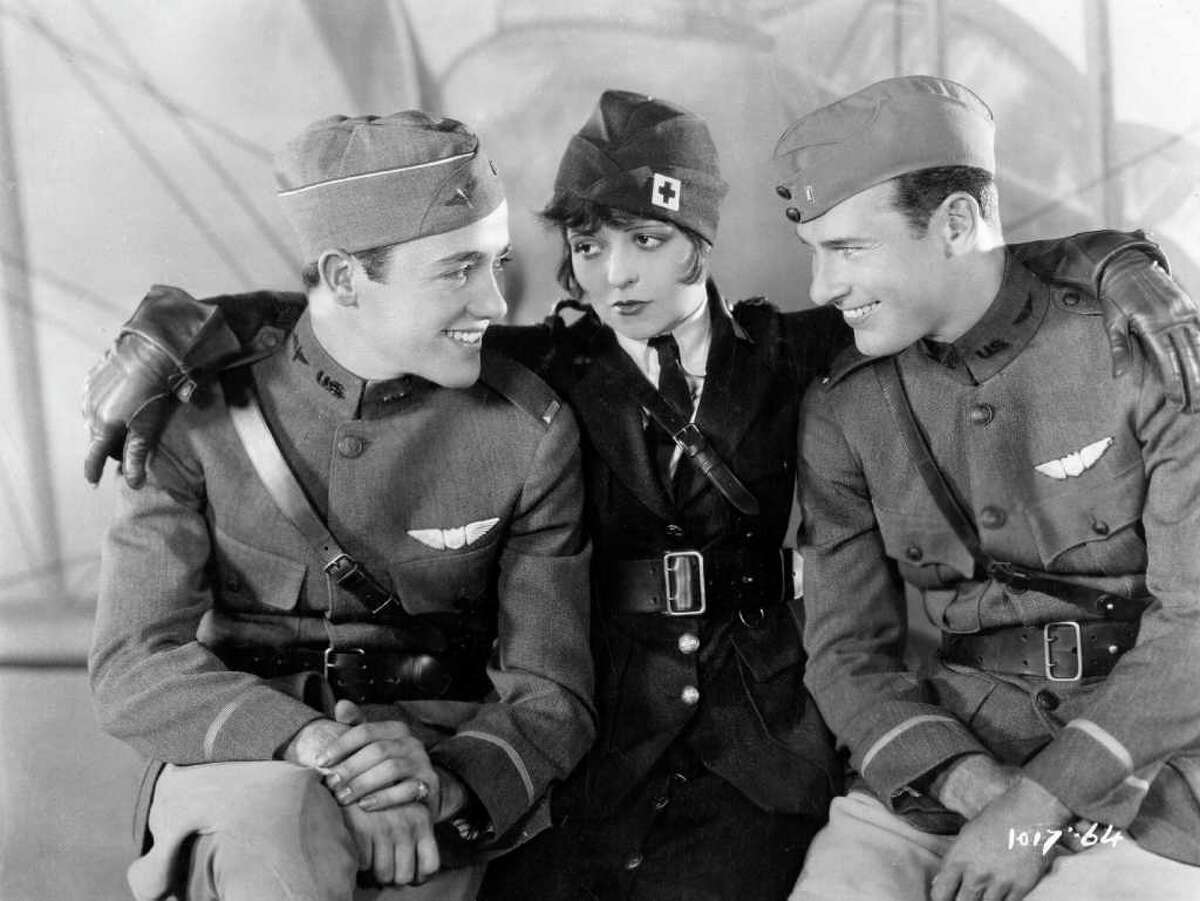 Charles "Buddy" Rogers (from left), Clara Bow and Richard Arlen star in the 1927 movie "Wings."